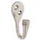 National Hardware National Hardware Powell Medium Satin Nickel Silver Aluminum 2-5/8 in. L Knurled Hook 60 lb 1 pk N337-910 - alternate 1